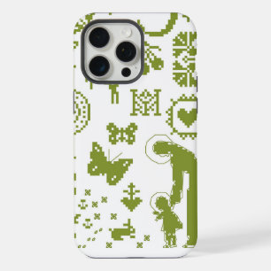 Coque iPhone 15 Pro Max Mère catholique Notre Créateur Vert