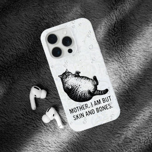 Coque iPhone 15 Pro Mère de chat, je ne suis que peau et os pour l'ama