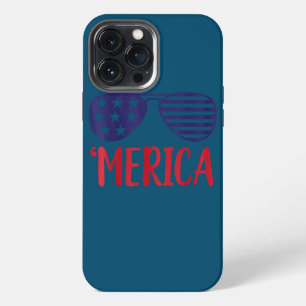 Etui iPhone 13 Pro Max Merica 4 juillet USA Drapeau américain patriotique