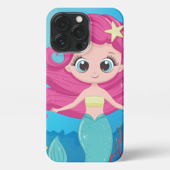 Coque iPhone Mermaid I iPhone 13 Pro Slim Fit Coque, brillant (Verso)