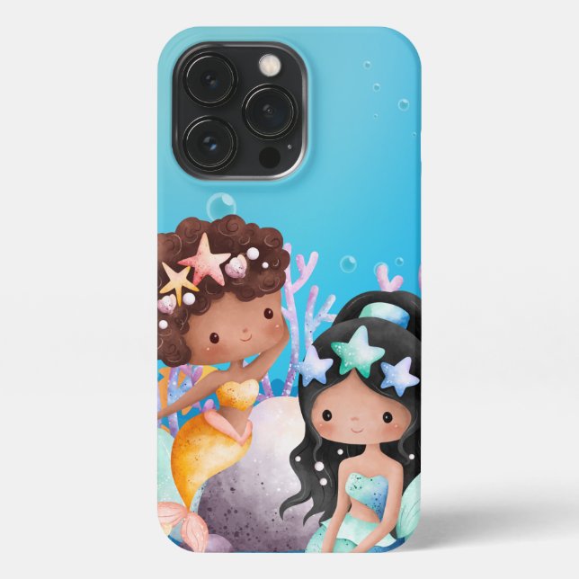 Coque iPhone Mermaids iPhone 13 Pro Slim Fit Coque, brillant (Verso)