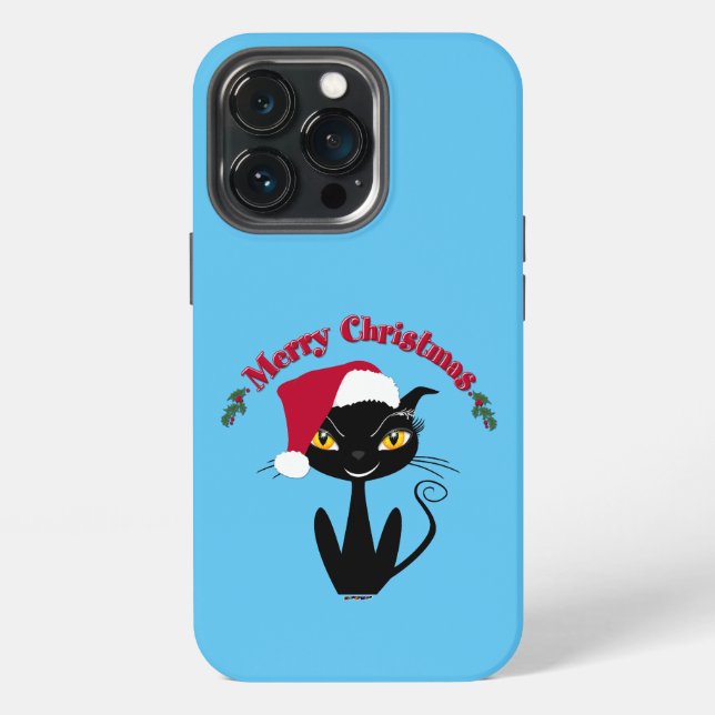 Coque iPhone Merry Christmas Kitty Cat (Dos)