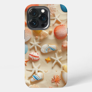 Etui iPhone 13 Pro Merveilles de la plage Coquillage de mer Sable Éto