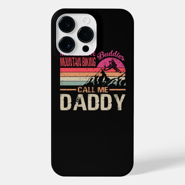Coque iPhone Mes amis préférés en VTT Appelez-moi papa (Verso)
