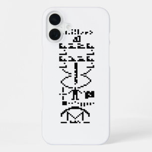Coque iPhone 16 Plus Message binaire d'Arecibo 1974