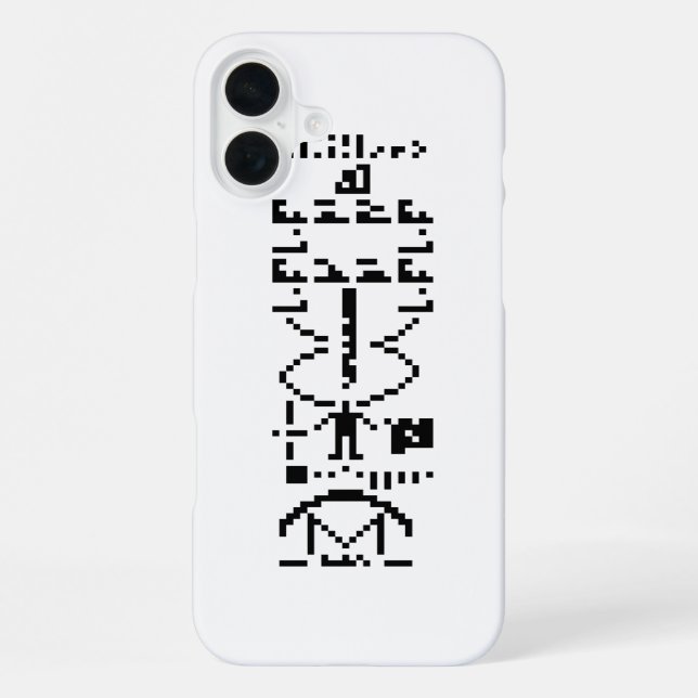 Coque iPhone Message binaire d'Arecibo 1974 (Verso)