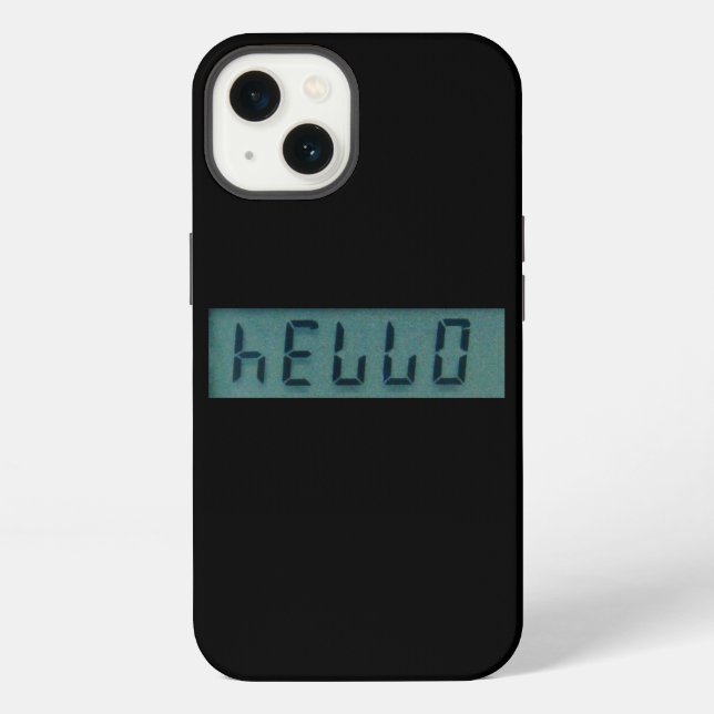 Coque iPhone Message de bienvenue électronique sur écran (Verso)