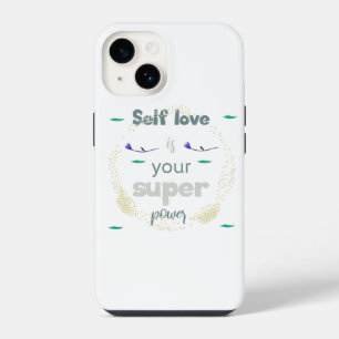 Coque Pour iPhone 14 Messages Upliftants pour une Personne Confiante