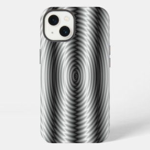 Etui iPhone 13 Métal : Illusion de vague sonore en acier haute ré