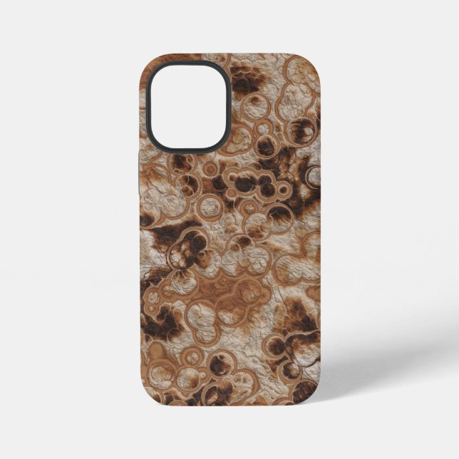 Coque iPhone Métal rouillé abstrait (Verso)