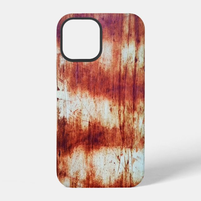 Coque iPhone Métal rouillé, fond texturé. (Verso)