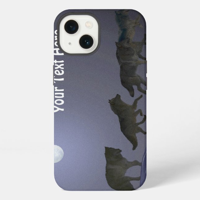 Coque iPhone Meute de loups (Verso)