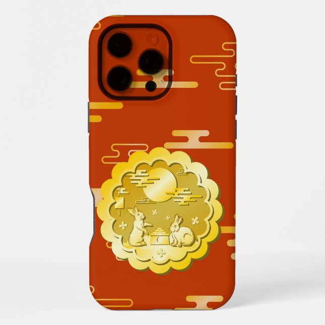 Coque iPhone Mi-automne Festival Gold Mooncake Moon Rabbit (Verso)