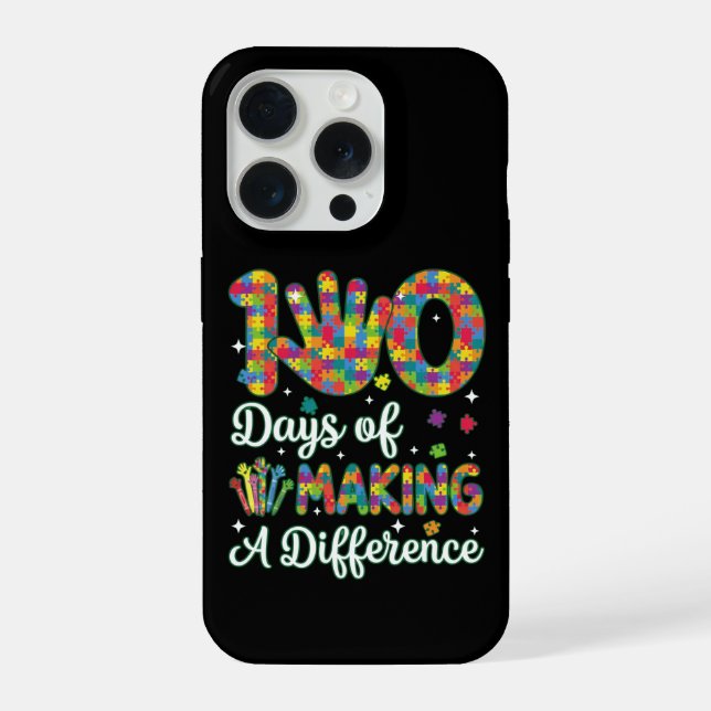 Coque iPhone Mignon 100 jours de puzzle d'inclusion qui font un (Verso)