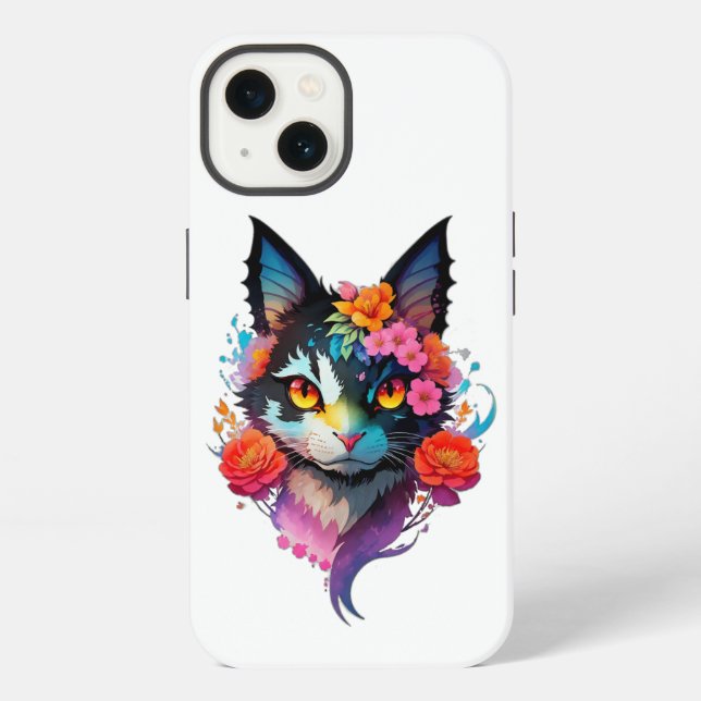 Coque iPhone Mignon CHAT CHAUve-souris avec étui pour iPhone /  (Verso)