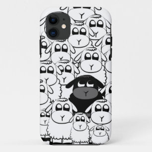 Coque iphone mignon de moutons noirs