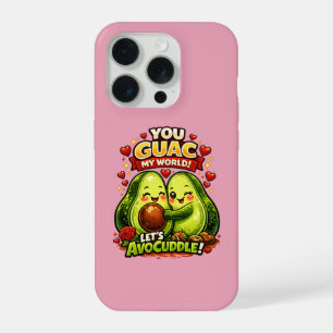 Coque iPhone 15 Pro Mignon design d'amour d'avocat pour la Saint-Valen