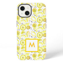 Mignon Frais Été Citron Citrus Doodle Jaune