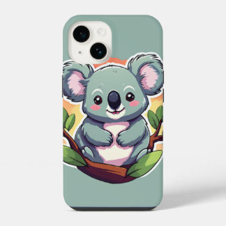 Coque Pour iPhone 14 Mignon Koala de Dessin Animé