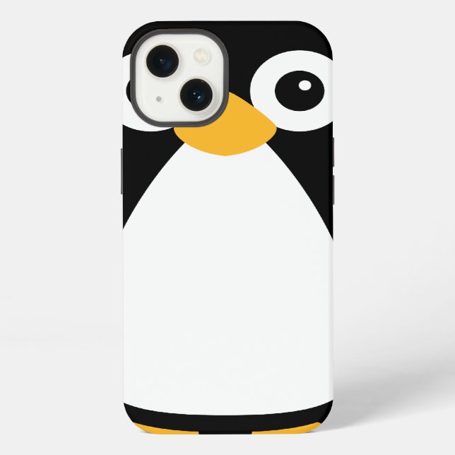 Coque iPhone Mignon Manchot Vectoriel (Verso)