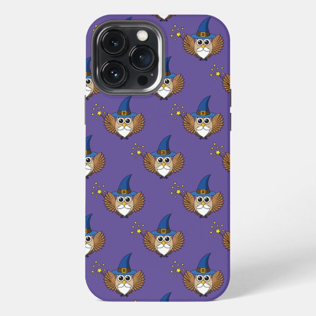 Coque iPhone Mignon Merlin la chouette sorcière dessin animé (Verso)
