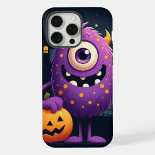 Coque iPhone 15 Pro Max Mignon monstre violet qui fait la tournée des fria