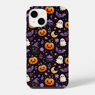 Coque Pour iPhone 14 Mignon motif artistique de citrouille de fantôme d
