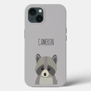 Etui iPhone 13 Mignon Raton Laveur Personnalisé Illustration Mode