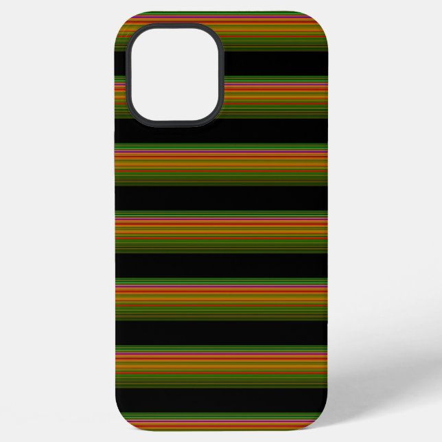 Coque iPhone Mignon rayé noir coloré (Verso)