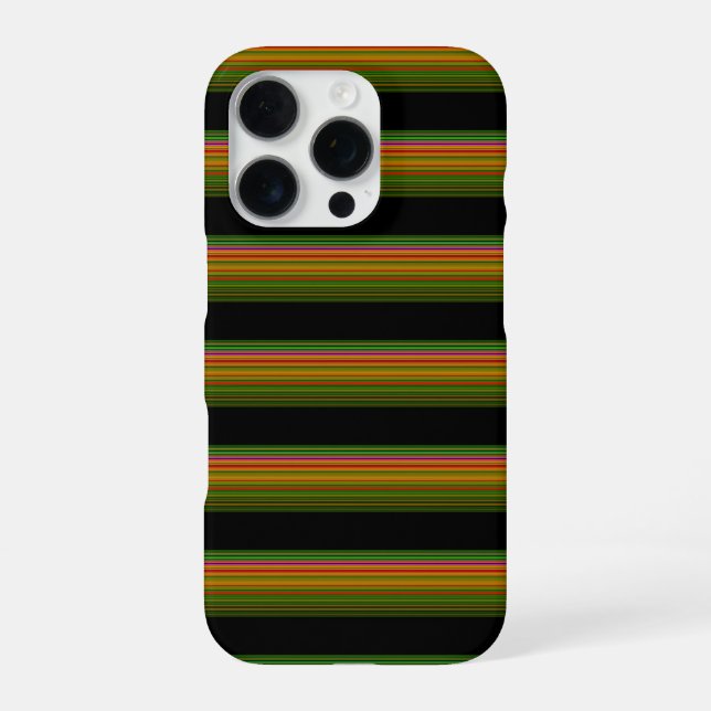 Coque iPhone Mignon rayé noir coloré (Verso)