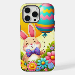 Coque iPhone 15 Pro Max Mignonne, fantastique et coloré lapin de Pâques