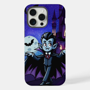 Coque iPhone 15 Pro Max Mignonne, whimsical Halloween vampire