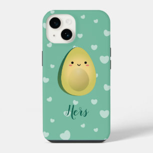 Coque Pour iPhone 14 Mignons avocats couple drôle Allons Avocuddle