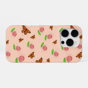 Coque iPhone 16 Pro Milkweed et Monarch Butterfies cas de téléphone