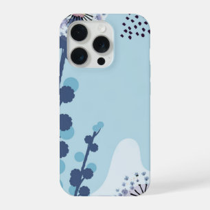 Coque iPhone 15 Pro Mimosa doré abstrait moderne Acacia Illustratif