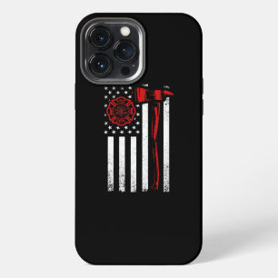 Etui iPhone 13 Pro Max Mince Ligne Rouge Pompiers Département des États-U