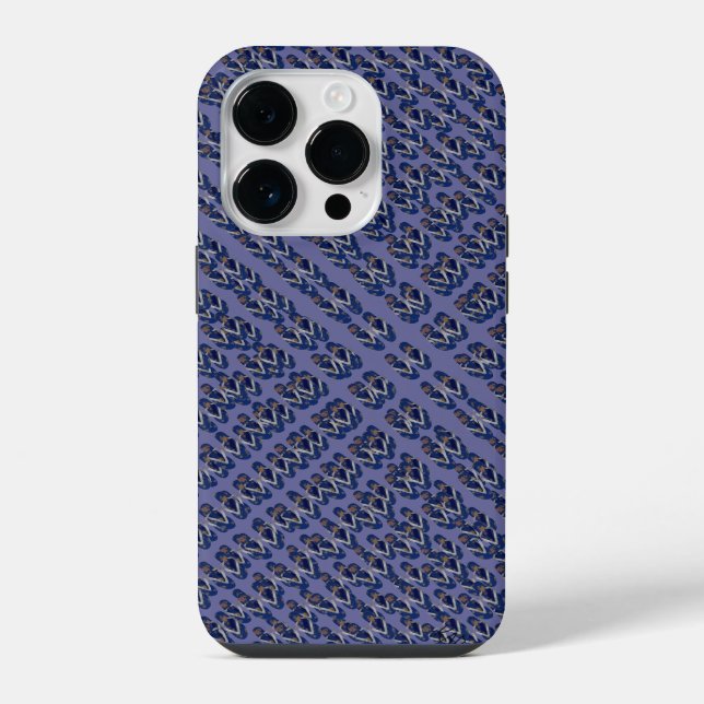 Coque iPhone Mini tongs (bleu/violet) (Verso)