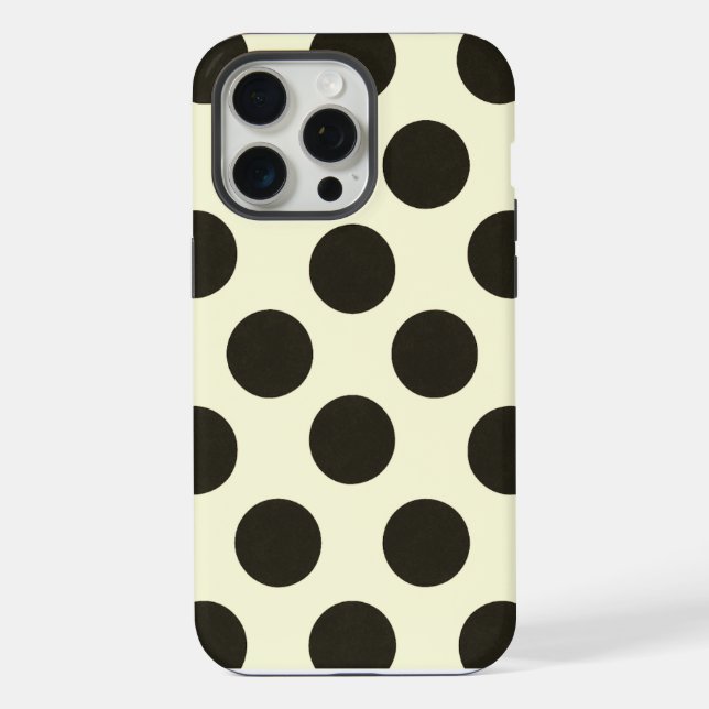 Coque iPhone Minimal Black Polka Dot Pattern (Verso)