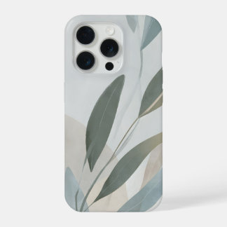 Coque iPhone 15 Pro Minimal Botanical Layers – Calm Neutral Abstract 