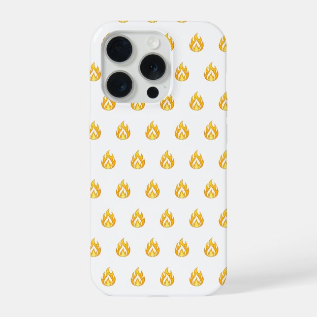 Coque iPhone Minimal Fire Flame Icon Hot Lit Aesthetic Graphic (Verso)