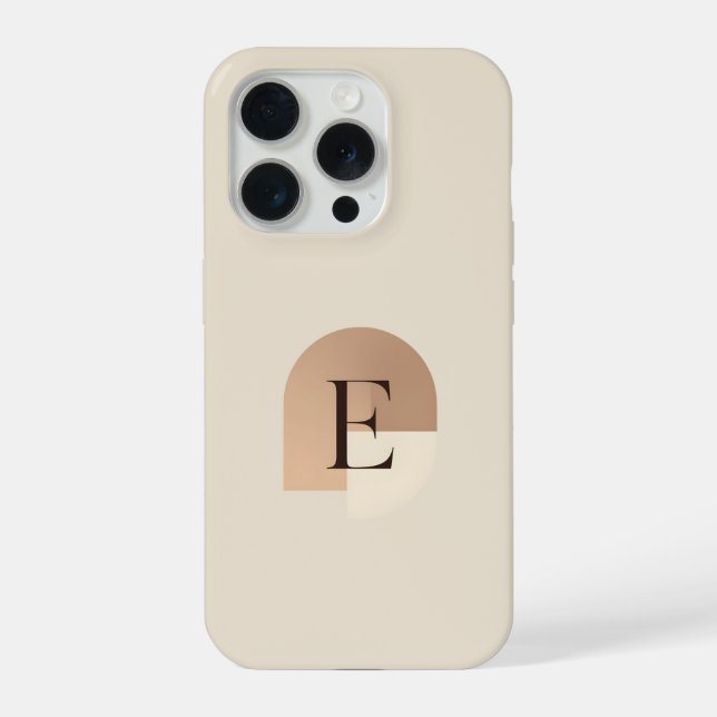 Coque iPhone Minimal Letter E Phone Case – Aesthetic Monogram D (Verso)
