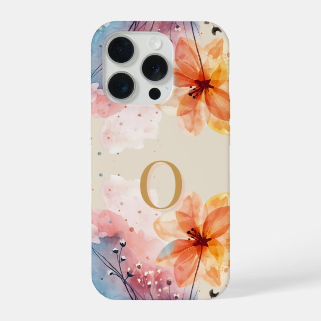 Coque iPhone Minimal Letter O Phone Case – Calm Abstract Design (Verso)