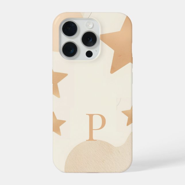 Coque iPhone Minimal Monogram Letter P Phone Case – Aesthetic A (Verso)