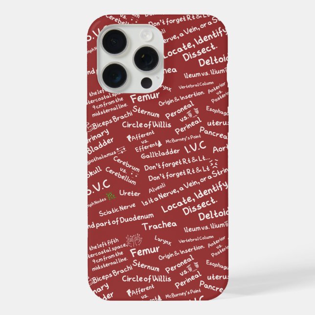 Coque iPhone ​Minimalist Anatomy Pattern - Medical Student iPho (Verso)