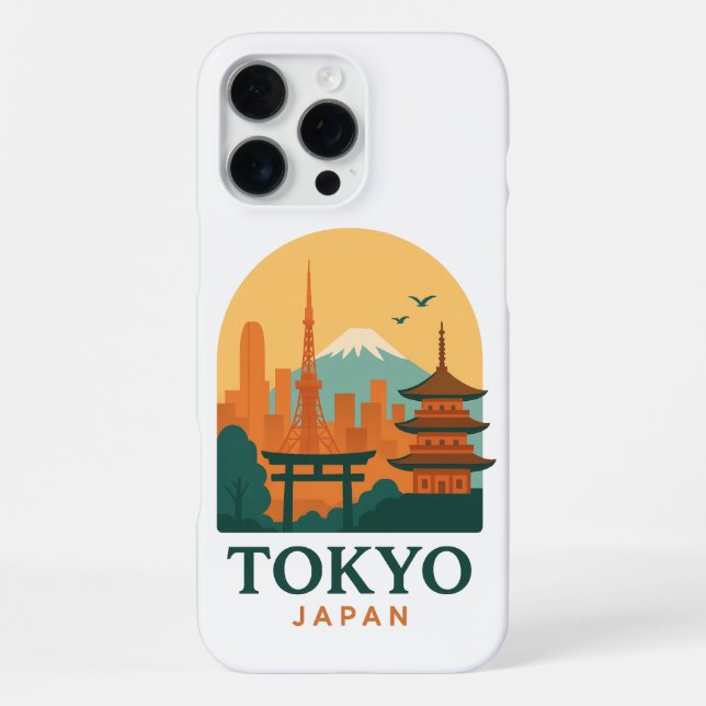 Coque iPhone Minimalist Tokyo Japan Travel | Modern  (Verso)