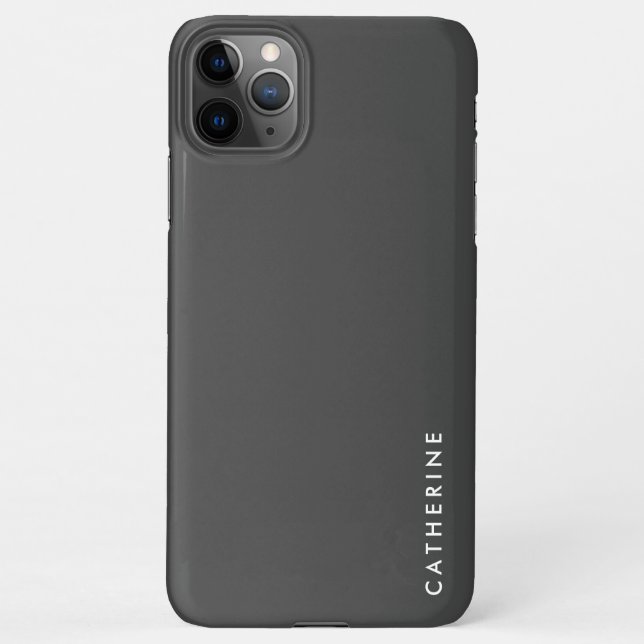 Coque iPhone Minimaliste classique gris foncé (Dos)
