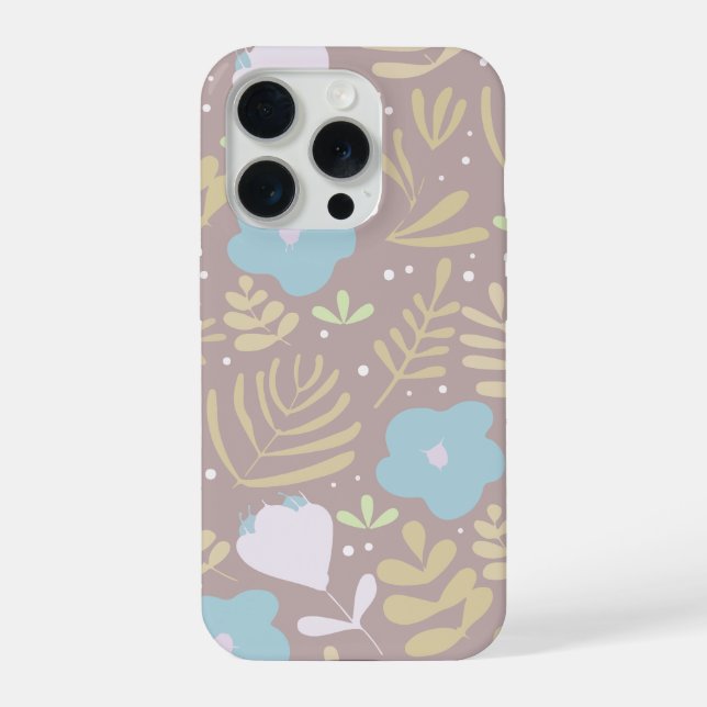 Coque iPhone Minimaliste floral  (Verso)