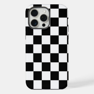 Coque iPhone 15 Pro Max Minimaliste Rétro à Carreaux – Streetwear Monochro