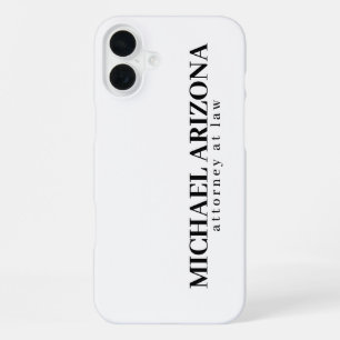Coque iPhone 16 Plus Minimaliste simple noir et blanc