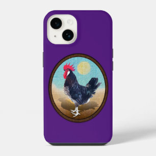 Coque Pour iPhone 14 Minorque Rooster Vintage Oval